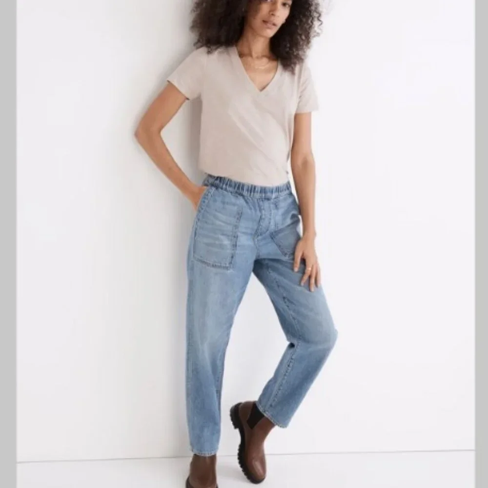 Madewell Plus Pull-On Relaxed Jeans Tall XXL